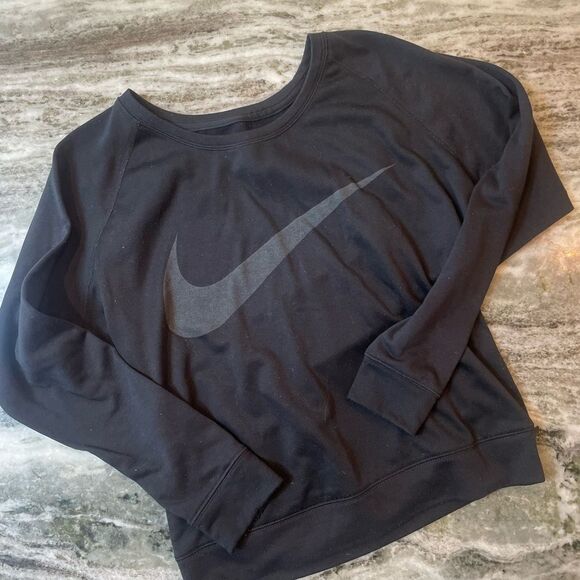Nike Crewneck Sweatshirt Black/Grey - Picture 1 of 3